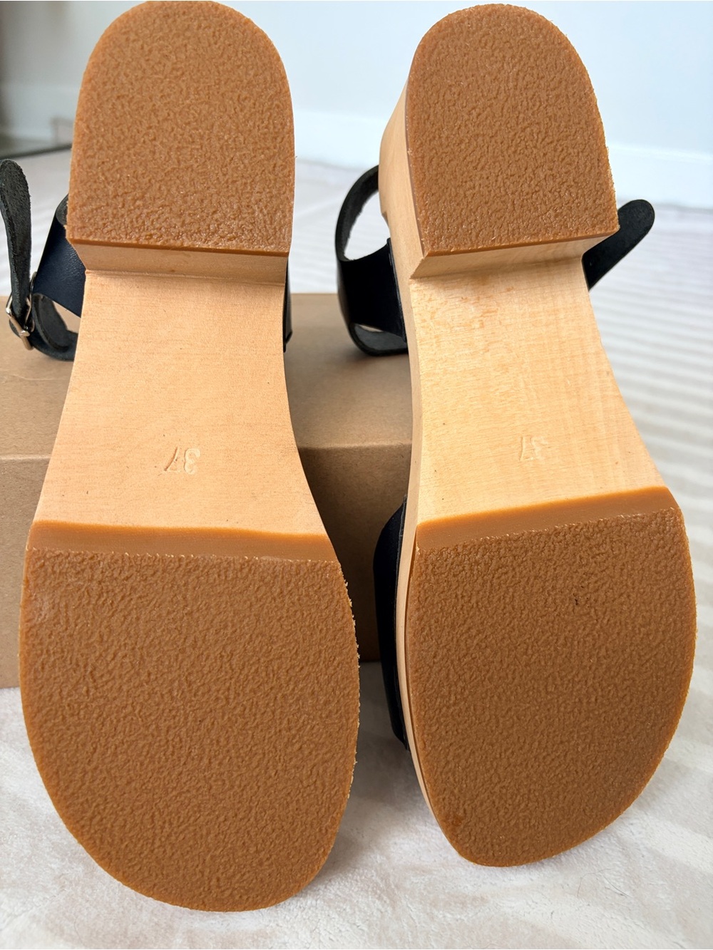 NWOT Swedish Hasbeens ‘Tina’ Sandal in Black (Retail $360) - Picture 4 of 5